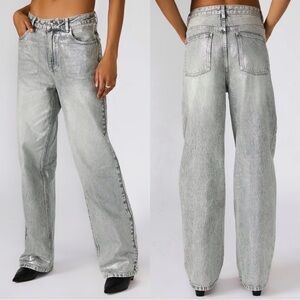 Steve Madden Zo Jean Silver size 24